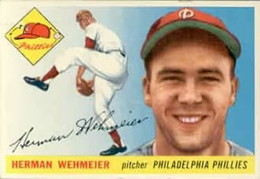 1955 Topps #29 Herman Wehmeier Front