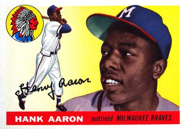 1955 Topps #47 Hank Aaron Front