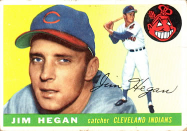 1955 Topps #7 Jim Hegan Front