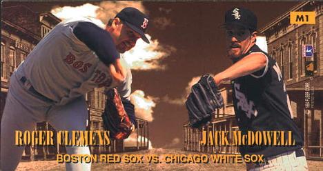 1994 Fleer Extra Bases - Pitcher's Duel #M1 Roger Clemens / Jack McDowell Back