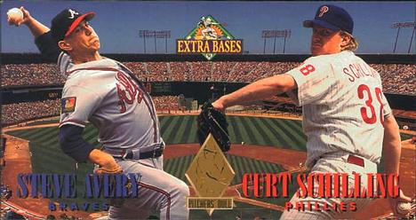 1994 Fleer Extra Bases - Pitcher's Duel #M6 Steve Avery / Curt Schilling Front