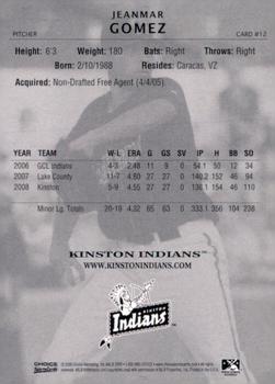 2009 Choice Kinston Indians #12 Jeanmar Gomez Back