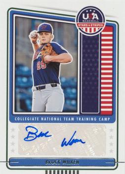 2023 Panini USA Baseball Stars & Stripes - Collegiate National Team Training Camp Signatures #CNTC-BW Brock Wilken Front