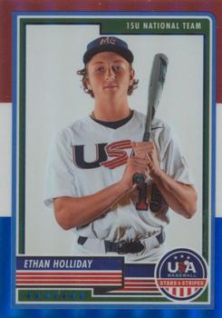 2023 Panini USA Baseball Stars & Stripes - Red, White, & Blue #30 Ethan Holliday Front