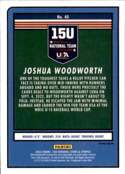 2023 Panini USA Baseball Stars & Stripes - Red, White, & Blue #40 Joshua Woodworth Back