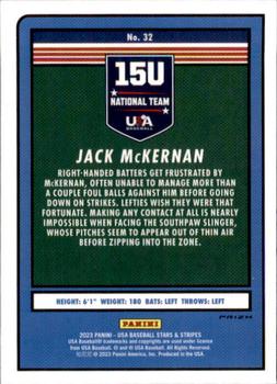 2023 Panini USA Baseball Stars & Stripes - Silver #32 Jack McKernan Back