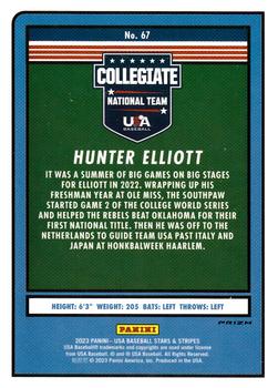 2023 Panini USA Baseball Stars & Stripes - Stars #67 Hunter Elliott Back