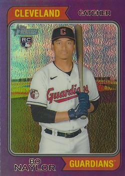 2023 Topps Heritage - Chrome Purple Refractor #172 Bo Naylor Front