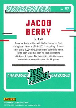 2023 Donruss - Independence Day #52 Jacob Berry Back