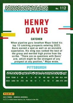 2023 Donruss - Season Stat Line #112 Henry Davis Back