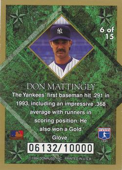 1994 Leaf - Gold Leaf Stars #6 Don Mattingly Back