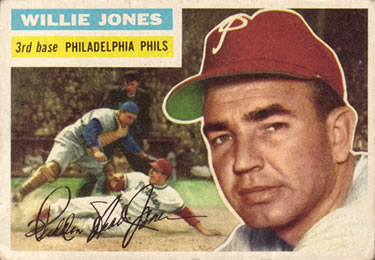1956 Topps #127 Willie Jones Front