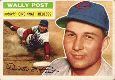 1956 Topps #158 Wally Post Front