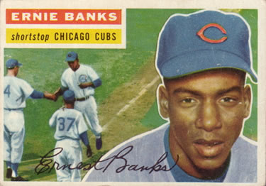 1956 Topps #15 Ernie Banks Front
