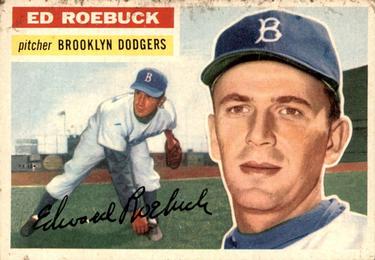 1956 Topps #58 Ed Roebuck Front