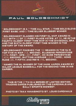 1998-23 St. Louis Cardinals Fox Sports Net #27 Paul Goldschmidt Back