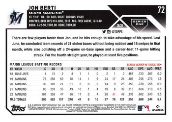 2023 Topps - All-Star Game #72 Jon Berti Back