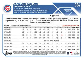 2023 Topps - All-Star Game #384 Jameson Taillon Back