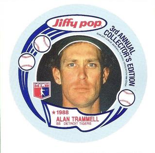 1988 Jiffy Pop Discs - Square Proofs #16 Alan Trammell Front