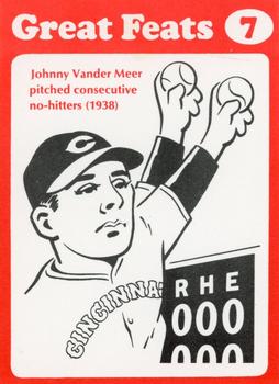 1972 Laughlin Great Feats of Baseball (Red) #7 Johnny Vander Meer Front
