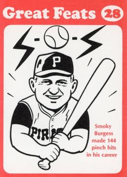 1972 Laughlin Great Feats of Baseball (Red) #28 Smoky Burgess Front