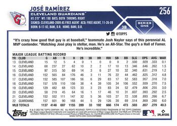 2023 Topps - Gold Star #256 José Ramírez Back