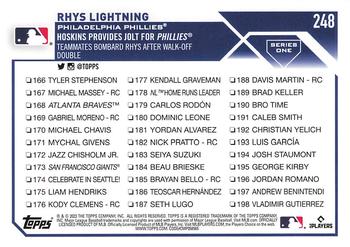 2023 Topps - 582 Montgomery Club Foil Stamped #248 Rhys Lightning Back