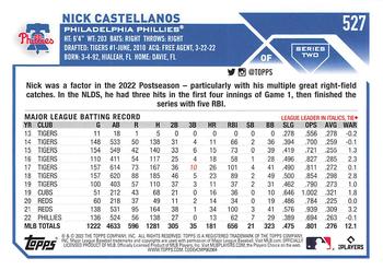 2023 Topps - 582 Montgomery Club Foil Stamped #527 Nick Castellanos Back
