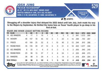 2023 Topps - 582 Montgomery Club Foil Stamped #529 Josh Jung Back