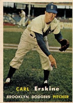 1957 Topps #252 Carl Erskine Front