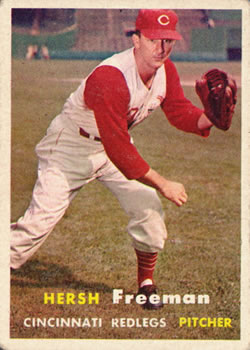 1957 Topps #32 Hersh Freeman Front