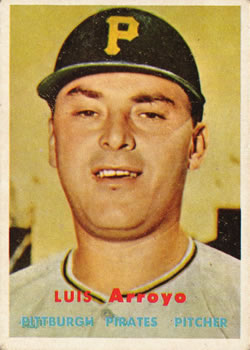 1957 Topps #394 Luis Arroyo Front