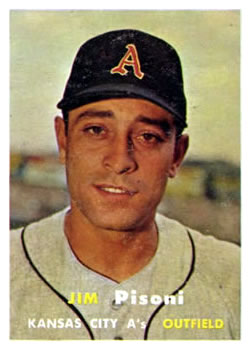 1957 Topps #402 Jim Pisoni Front
