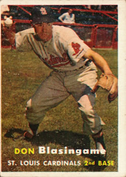1957 Topps #47 Don Blasingame Front