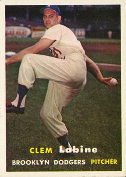 1957 Topps #53 Clem Labine Front