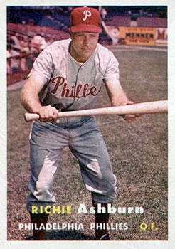 1957 Topps #70 Richie Ashburn Front