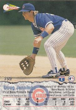 1994 Pacific #102 Doug Jennings Back