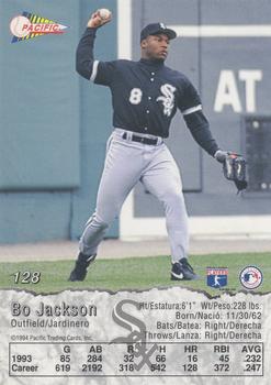 1994 Pacific #128 Bo Jackson Back