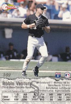 1994 Pacific #140 Robin Ventura Back