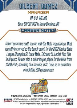 2023 Choice St. Lucie Mets #30 Gilbert Gomez Back