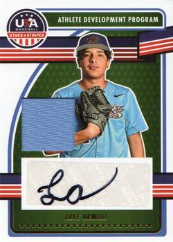 2023 Panini USA Baseball Stars & Stripes - Athlete Development Program Signatures Materials #ADPS-LA Luke Armijo Front