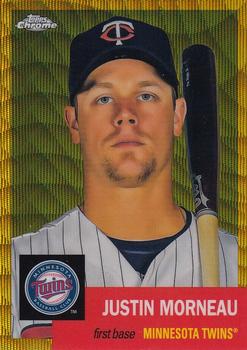 2022 Topps Chrome Platinum Anniversary - Gold Wave Refractor #453 Justin Morneau Front