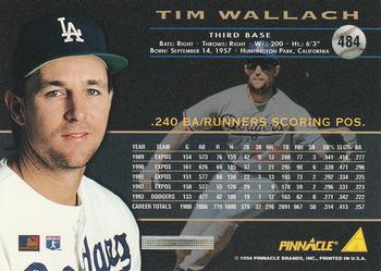 1994 Pinnacle #484 Tim Wallach Back