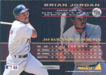1994 Pinnacle #124 Brian Jordan Back