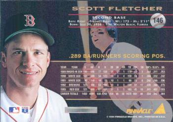 1994 Pinnacle #146 Scott Fletcher Back