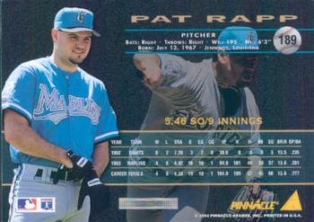1994 Pinnacle #189 Pat Rapp Back