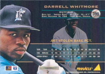 1994 Pinnacle #399 Darrell Whitmore Back