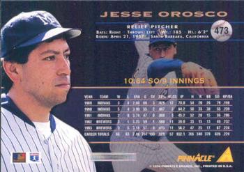 1994 Pinnacle #473 Jesse Orosco Back
