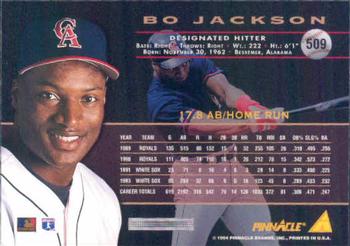 1994 Pinnacle #509 Bo Jackson Back