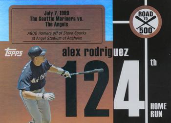 2007 Topps Moments & Milestones - Alex Rodriguez: Road to 500 #ARHR124 Alex Rodriguez Front